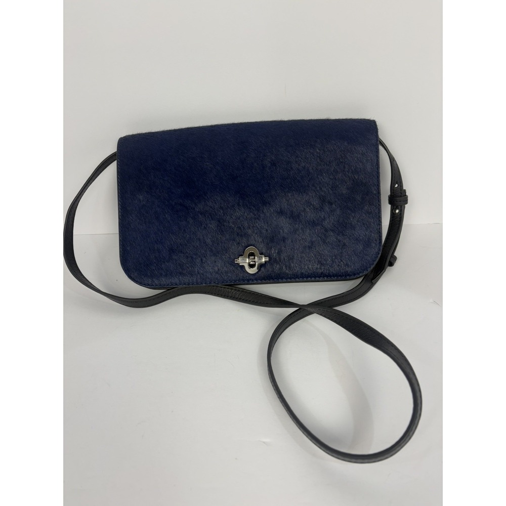 Banana Republic Navy Blue Calf Hair Leather Purse Strap